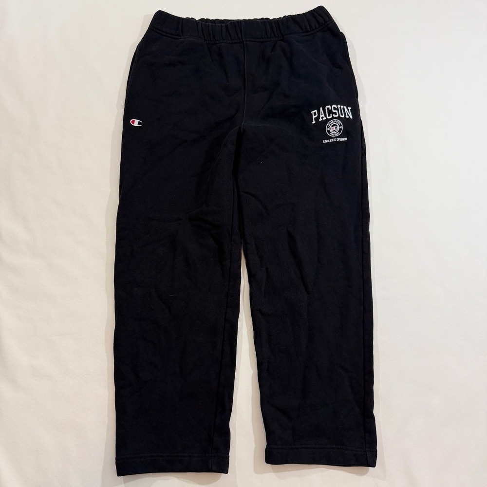 Champion PacSun Sweatpants Mens Medium Black Athletic Division Graphic Joggers